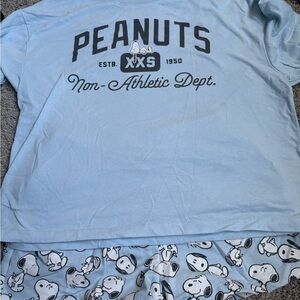 Peanuts Light Blue Snoopy Pajama Set